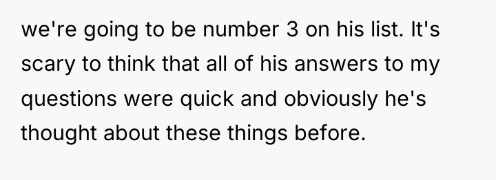 we're going to be number 3 on his list. It's...