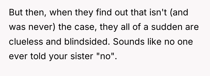 But then, when they find out that isn't (and was...