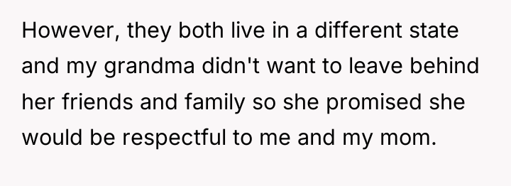 However, they both live in a different state and my...