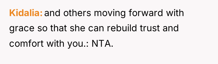 Kidalia and others moving forward with grace so that she...