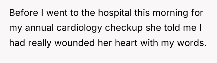 Before I went to the hospital this morning for my...