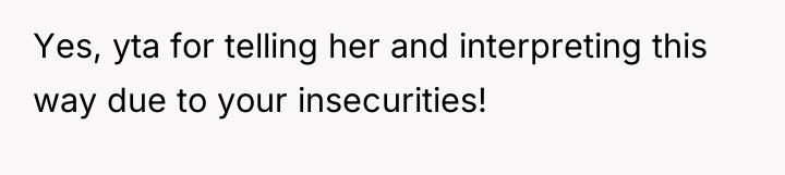 Yes, yta for telling her and interpreting this way due...