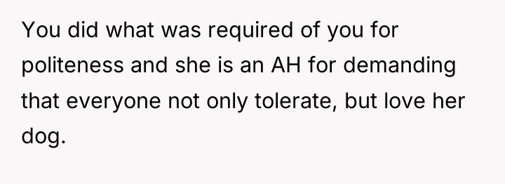 You did what was required of you for politeness and...