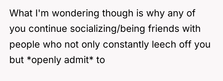 What I'm wondering though is why any of you continue...