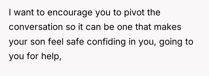 I want to encourage you to pivot the conversation so...