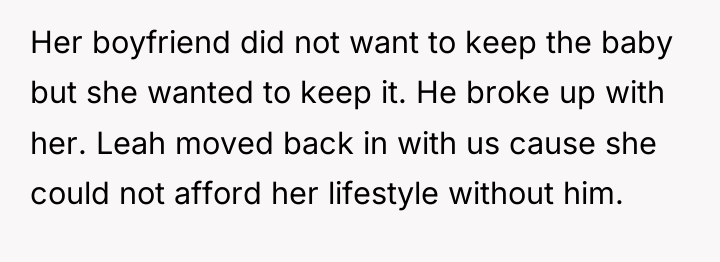 Her boyfriend did not want to keep the baby but...