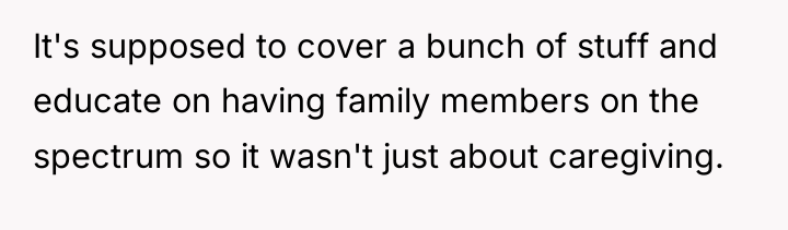 It's supposed to cover a bunch of stuff and educate...