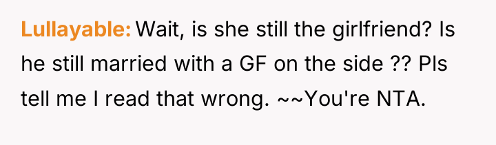 Lullayable Wait, is she still the girlfriend? Is he still...