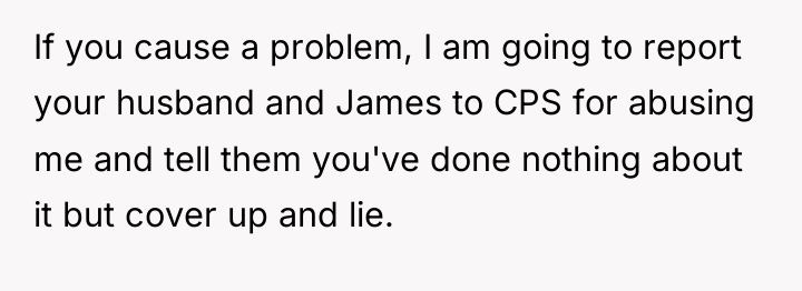 If you cause a problem, I am going to report...