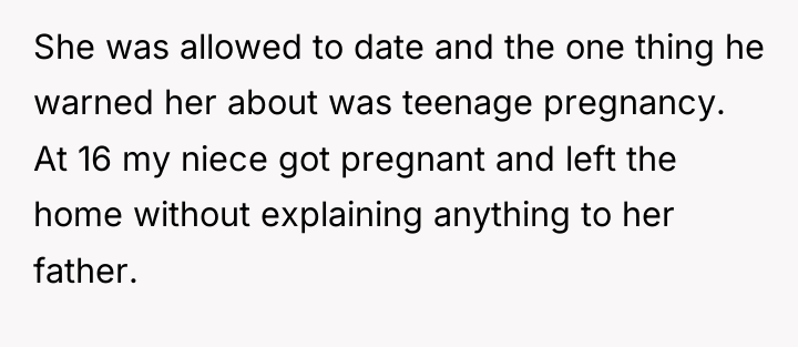 She was allowed to date and the one thing he...