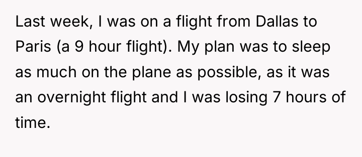 Last week, I was on a flight from Dallas to...