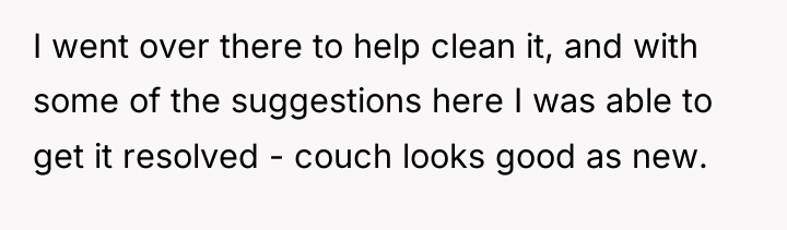 I went over there to help clean it, and with...