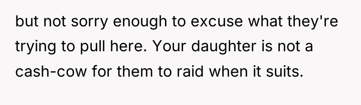 but not sorry enough to excuse what they're trying to...