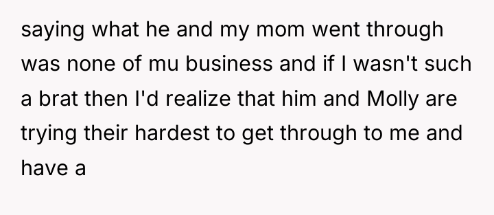 saying what he and my mom went through was none...