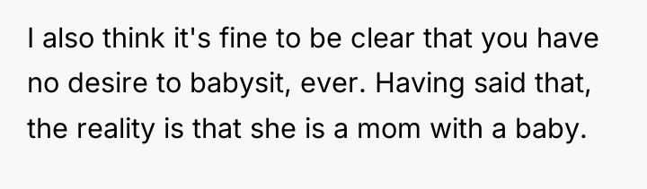 I also think it's fine to be clear that you...