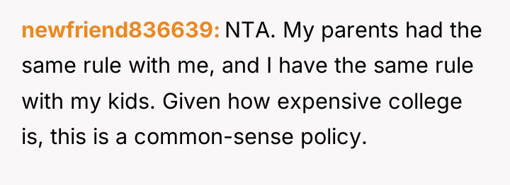 newfriend836639 NTA. My parents had the same rule with me,...
