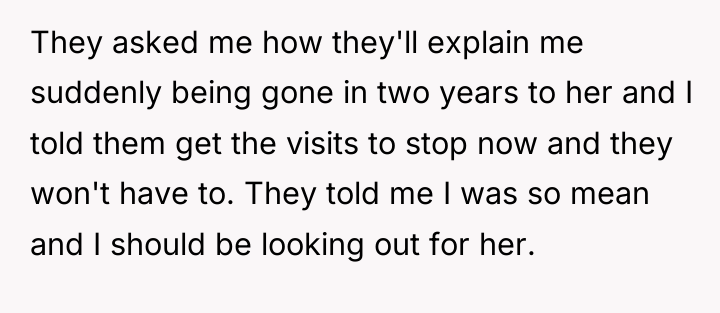 They asked me how they'll explain me suddenly being gone...