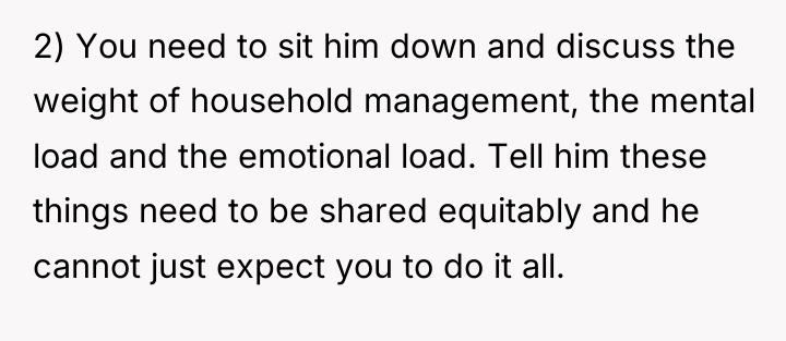 2) You need to sit him down and discuss the...