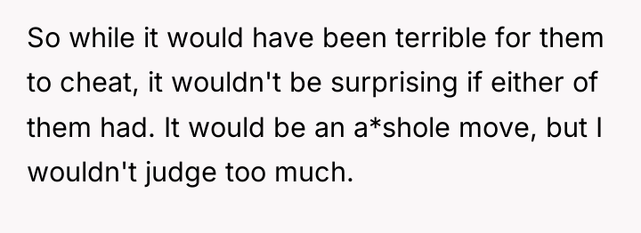 So while it would have been terrible for them to...