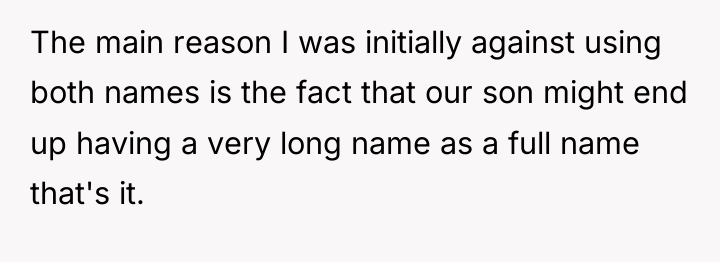 The main reason I was initially against using both names...