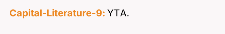 Capital-Literature-9 YTA.