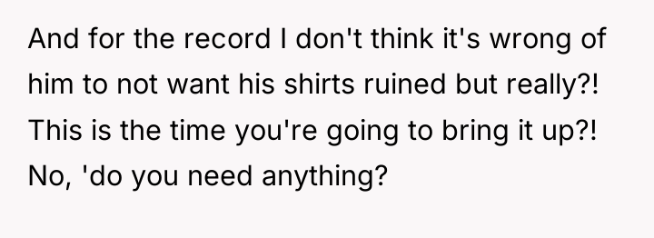 And for the record I don't think it's wrong of...