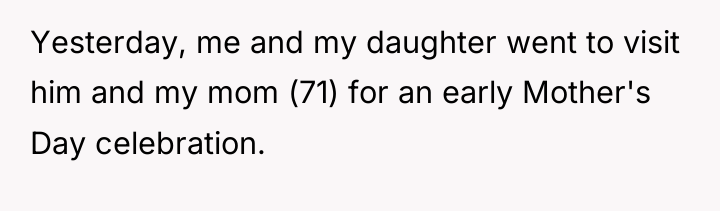 Yesterday, me and my daughter went to visit him and...