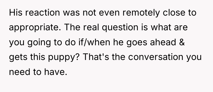 His reaction was not even remotely close to appropriate. The...
