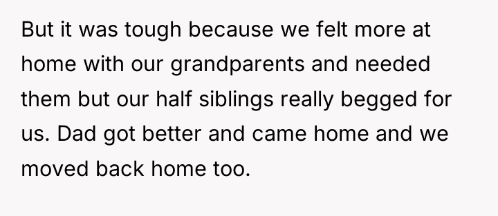 But it was tough because we felt more at home...