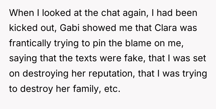 When I looked at the chat again, I had been...