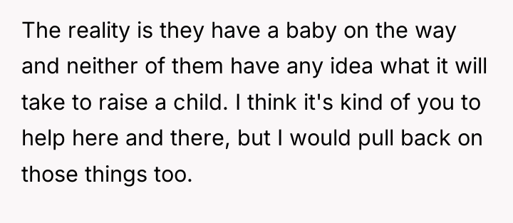 The reality is they have a baby on the way...