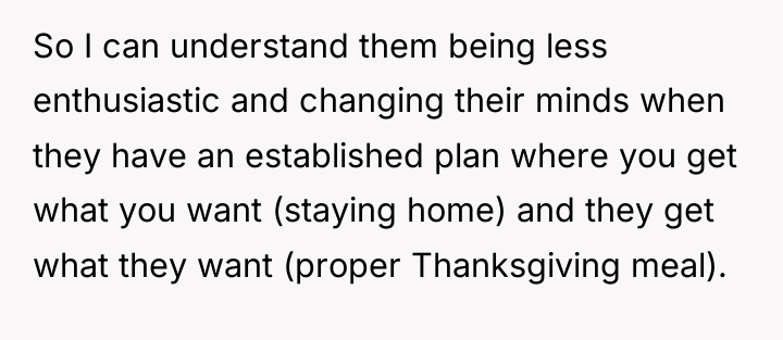 So I can understand them being less enthusiastic and changing...