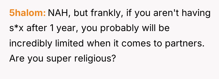 5halom NAH, but frankly, if you aren't having s*x after...