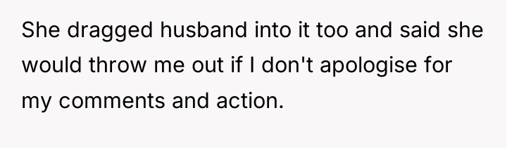 She dragged husband into it too and said she would...