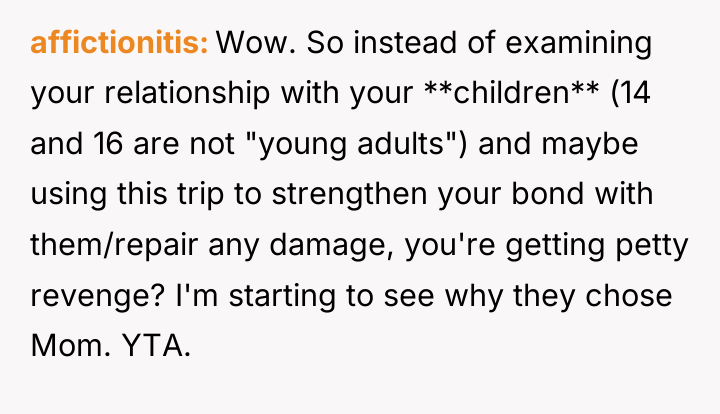 affictionitis Wow. So instead of examining your relationship with your...