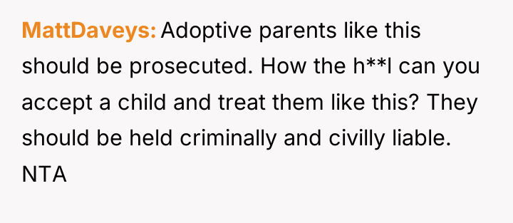 MattDaveys Adoptive parents like this should be prosecuted. How the...