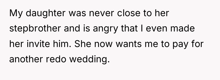 My daughter was never close to her stepbrother and is...