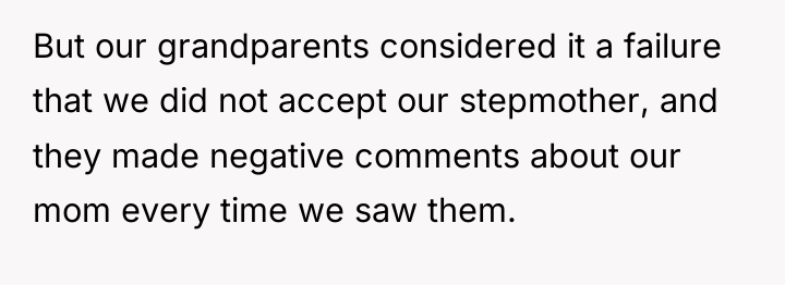 But our grandparents considered it a failure that we did...