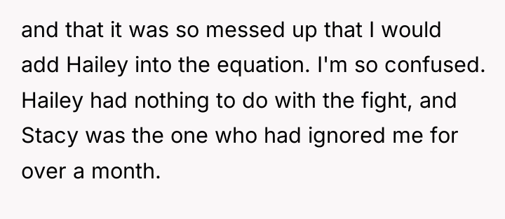 and that it was so messed up that I would...