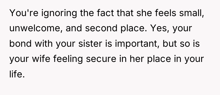 You're ignoring the fact that she feels small, unwelcome, and...
