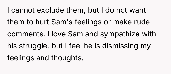 I cannot exclude them, but I do not want them...