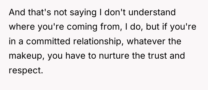 And that's not saying I don't understand where you're coming...