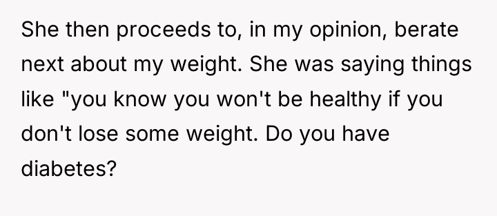 She then proceeds to, in my opinion, berate next about...