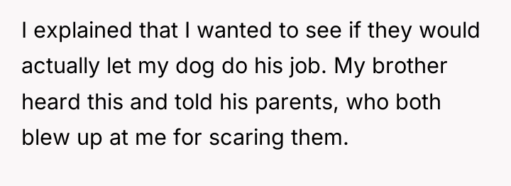 I explained that I wanted to see if they would...