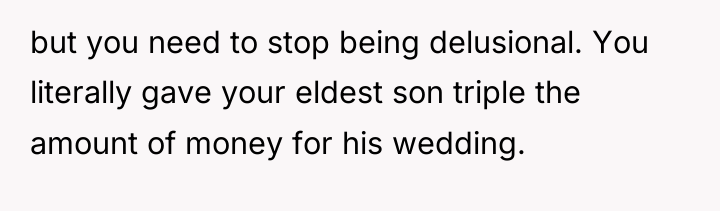 but you need to stop being delusional. You literally gave...
