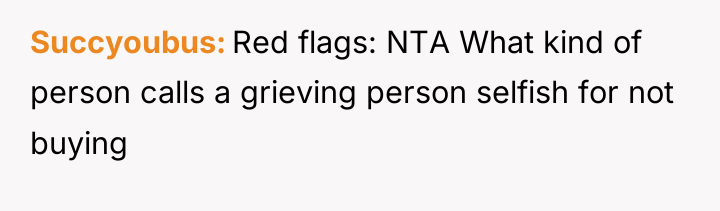 Succyoubus Red flags: NTA What kind of person calls a...