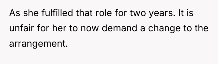As she fulfilled that role for two years. It is...