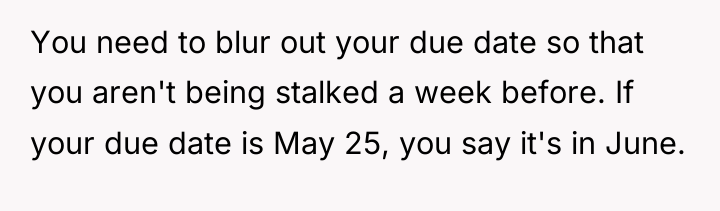 You need to blur out your due date so that...