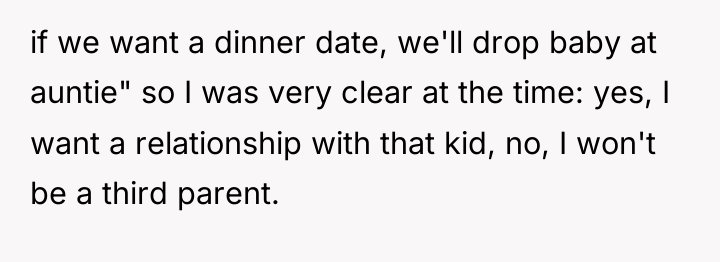 if we want a dinner date, we'll drop baby at...
