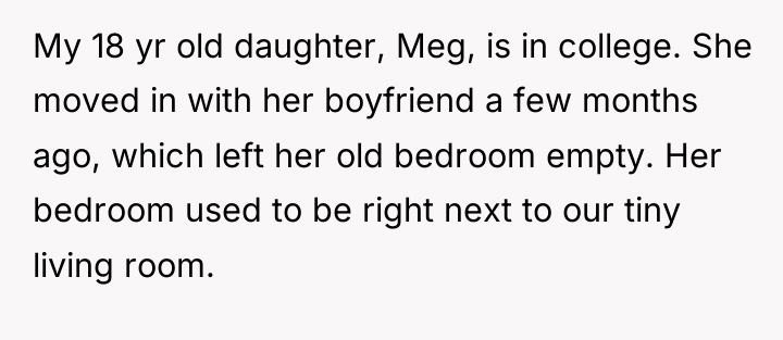 My 18 yr old daughter, Meg, is in college. She...